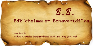 Büchelmayer Bonaventúra névjegykártya